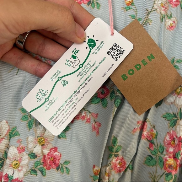 NWT Boden Floral Sleeveless Midi Dress Fit N Flare Pastel Spring Casual Formal - Picture 5 of 11